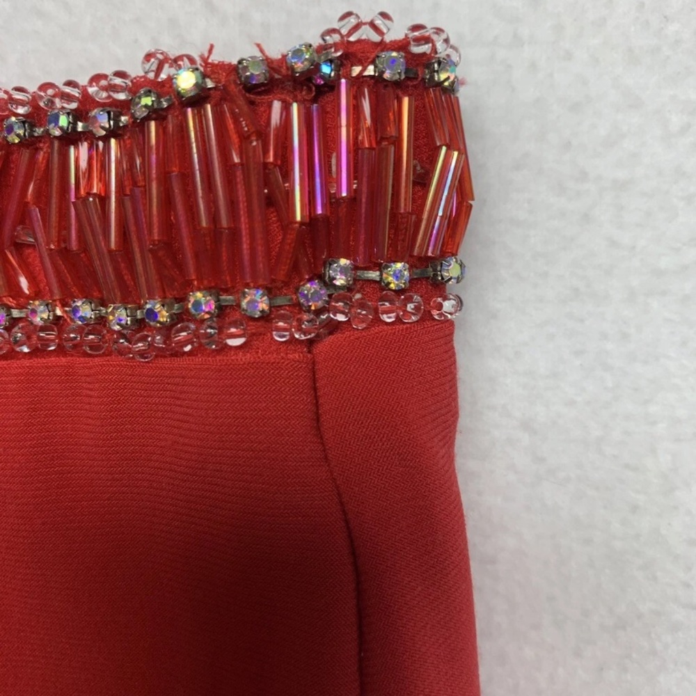 Sherri Hill Red Two-Piece 
Beaded Prom Gown-Size 6 - Picture 14 of 15